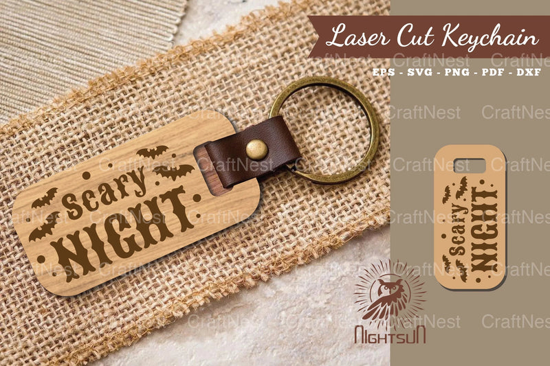 Scary Night Laser Cut Keychain Design Bundle - CraftNest - Digital Crafting and Art
