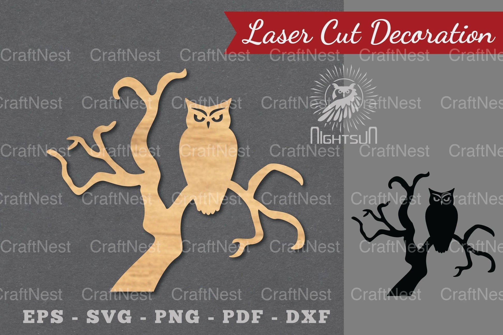 Scary Owl Laser Cut Decoration Clipart Bundle - CraftNest - Digital Crafting and Art