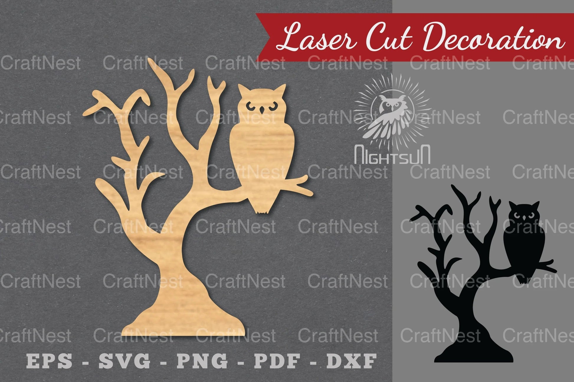 Scary Owl Laser Cut Decoration Clipart Bundle - CraftNest - Digital Crafting and Art