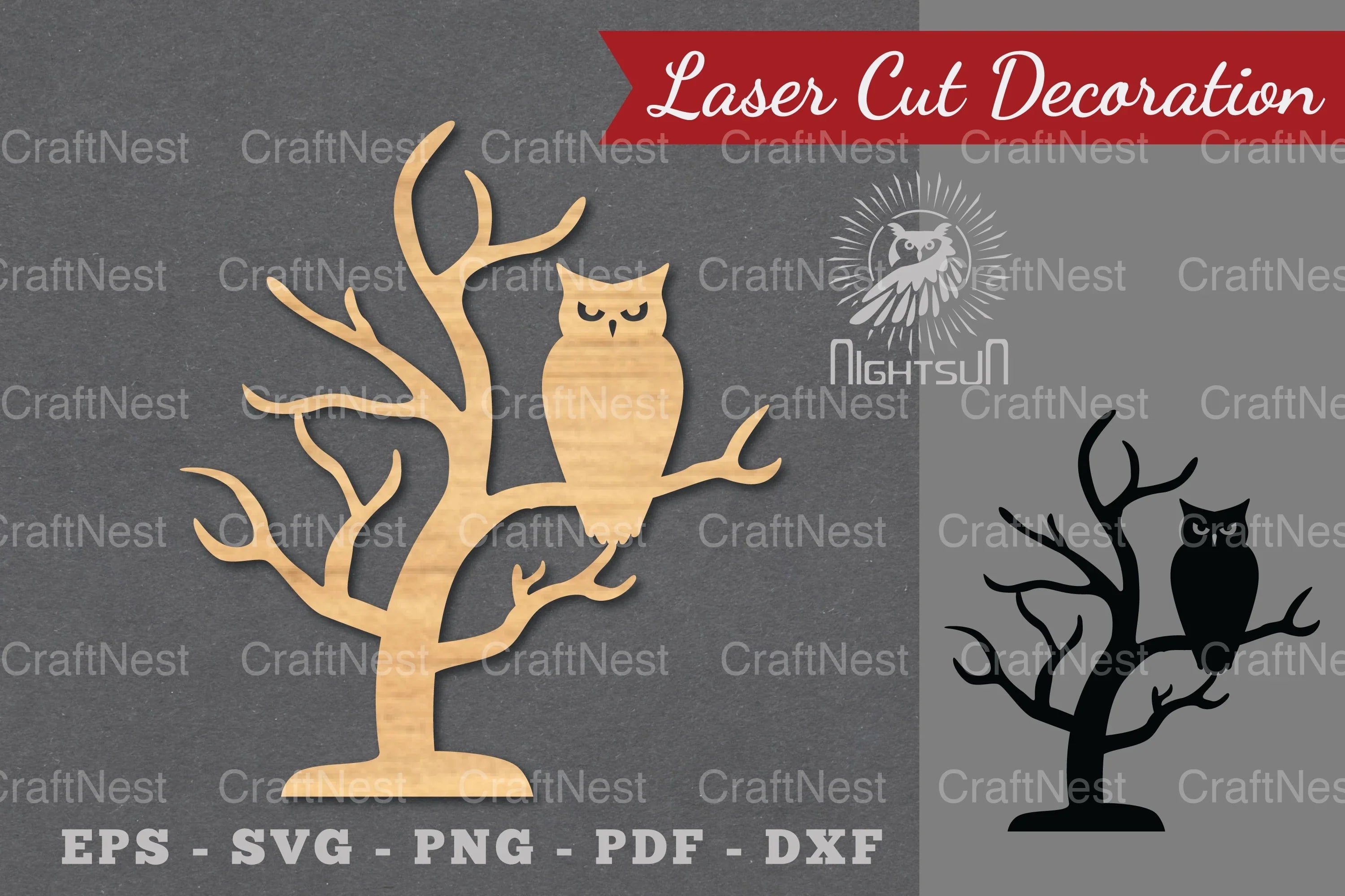 Scary Owl Laser Cut Decoration Clipart Bundle - CraftNest - Digital Crafting and Art