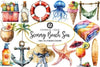 Scenic Beach Sea Summer Clipart Bundle