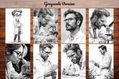 Scientist Coloring Books - CraftNest - Digital Crafting and Art