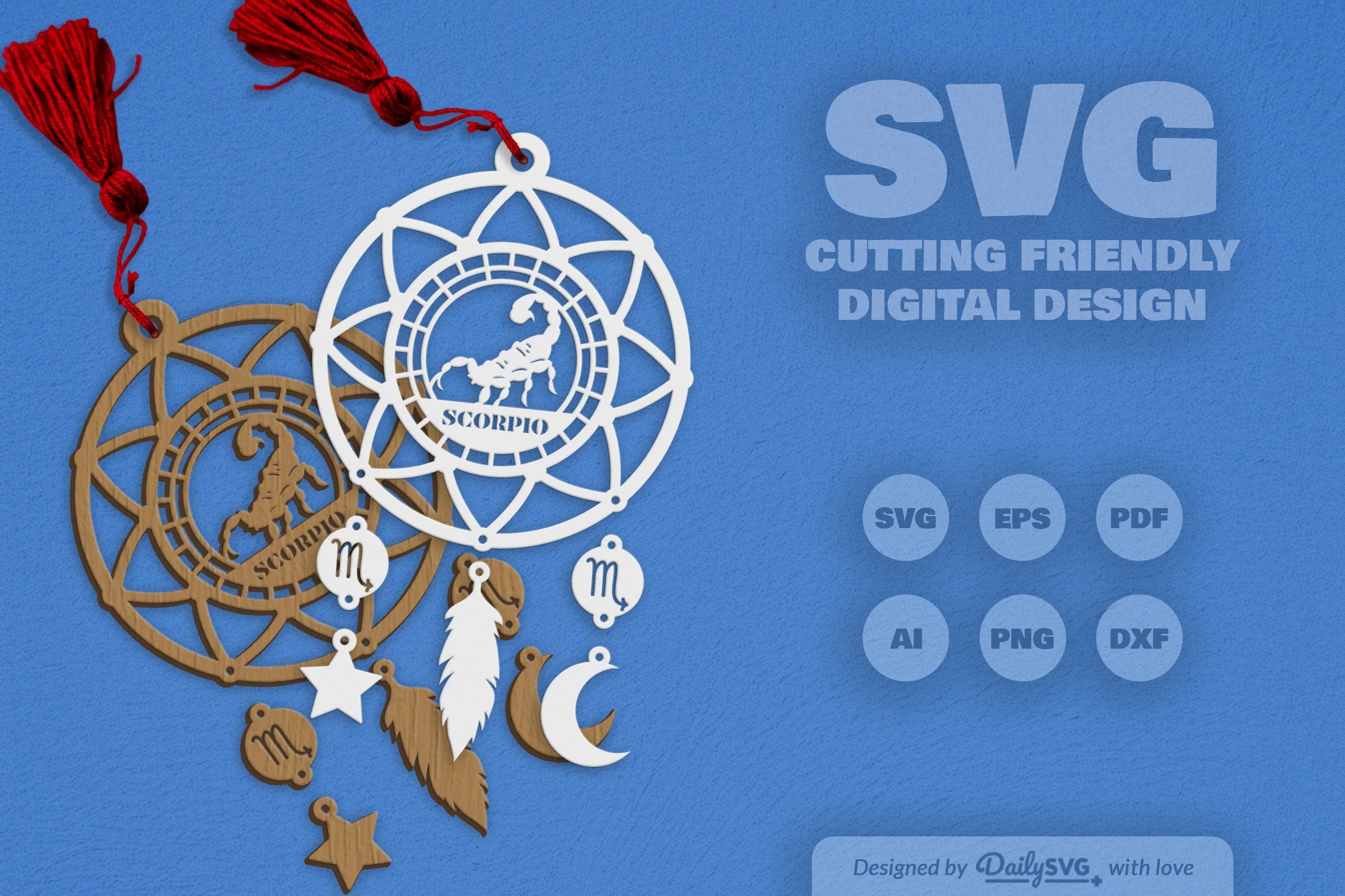 Scorpio Dream Catcher Set SVG Bundle 10 - CraftNest - Digital Crafting and Art