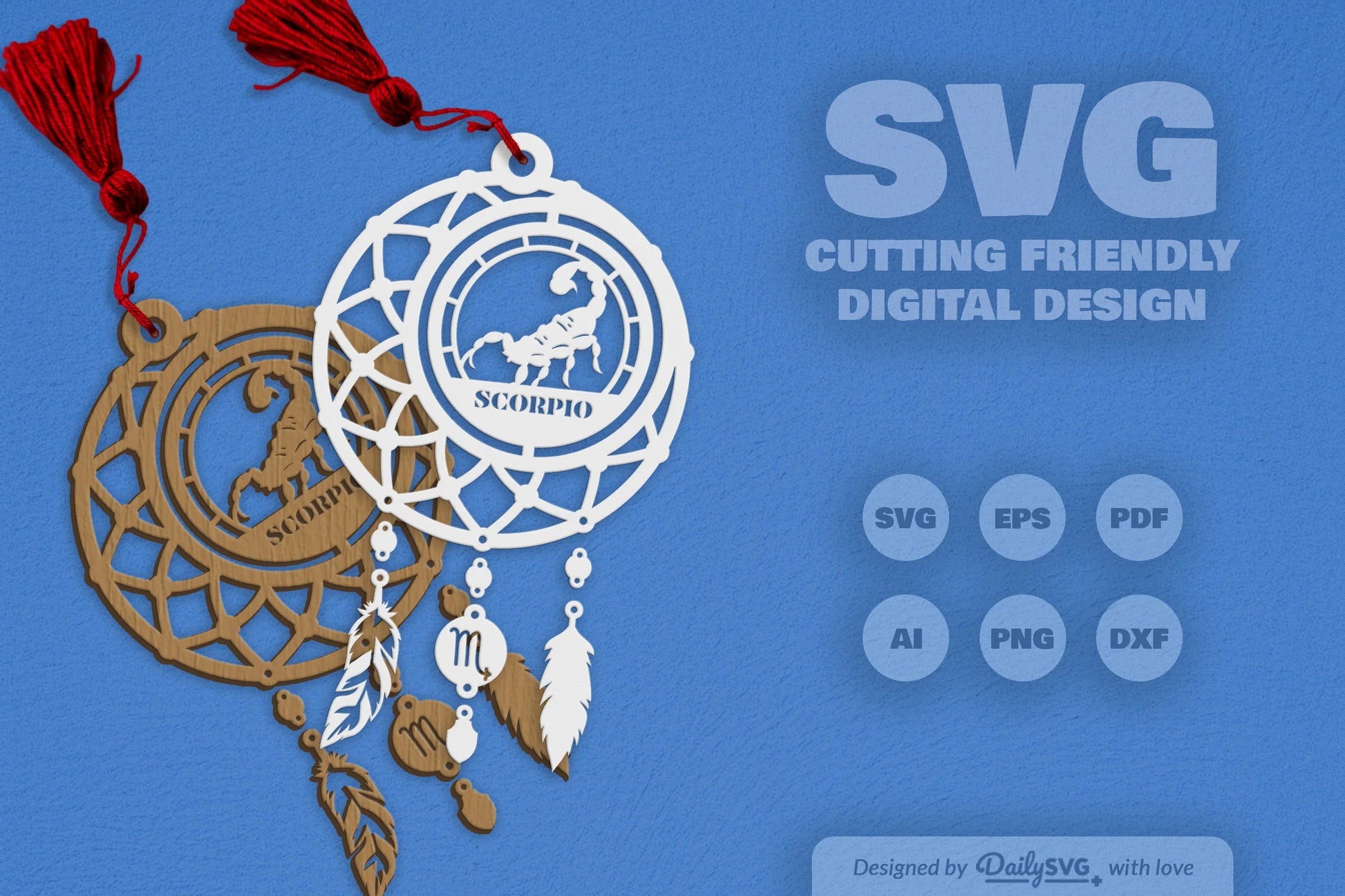 Scorpio Dream Catcher Set SVG Bundle 6 - CraftNest - Digital Crafting and Art
