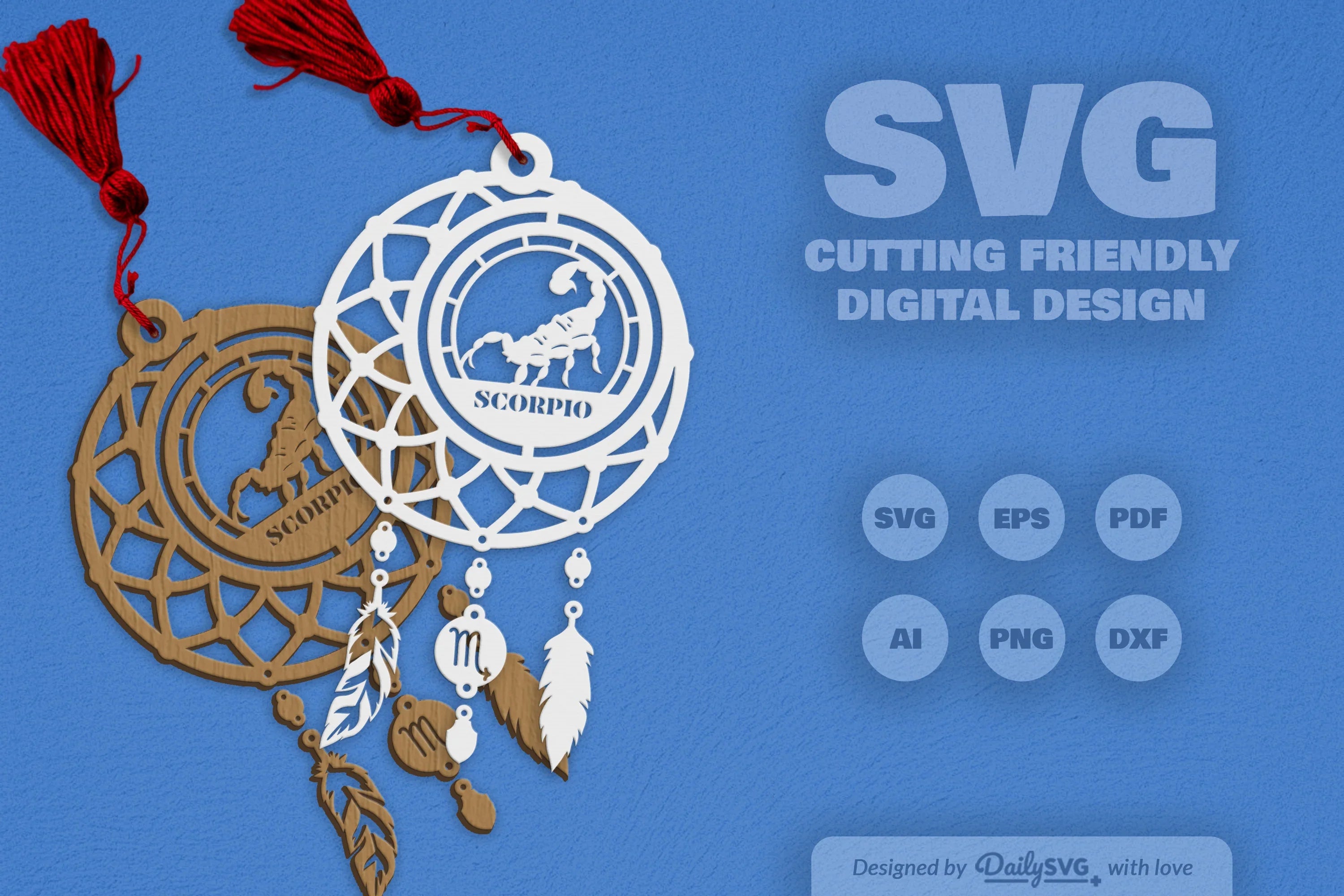 Scorpio Dream Catcher Set SVG Bundle 6 - CraftNest - Digital Crafting and Art