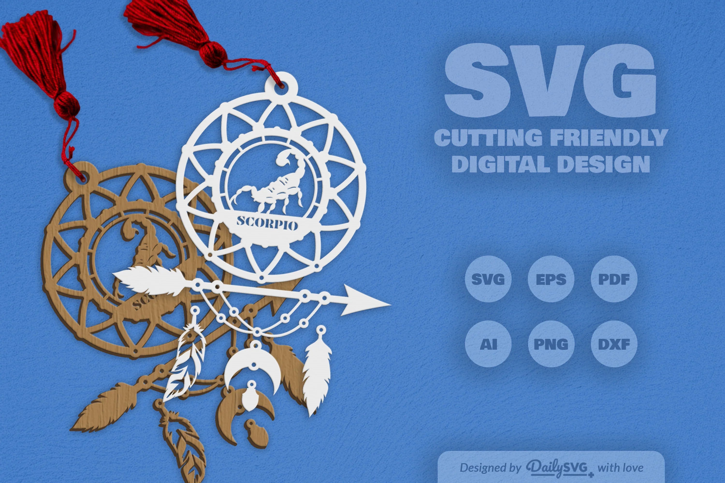 Scorpio Dream Catcher Set SVG Bundle 8 - CraftNest - Digital Crafting and Art
