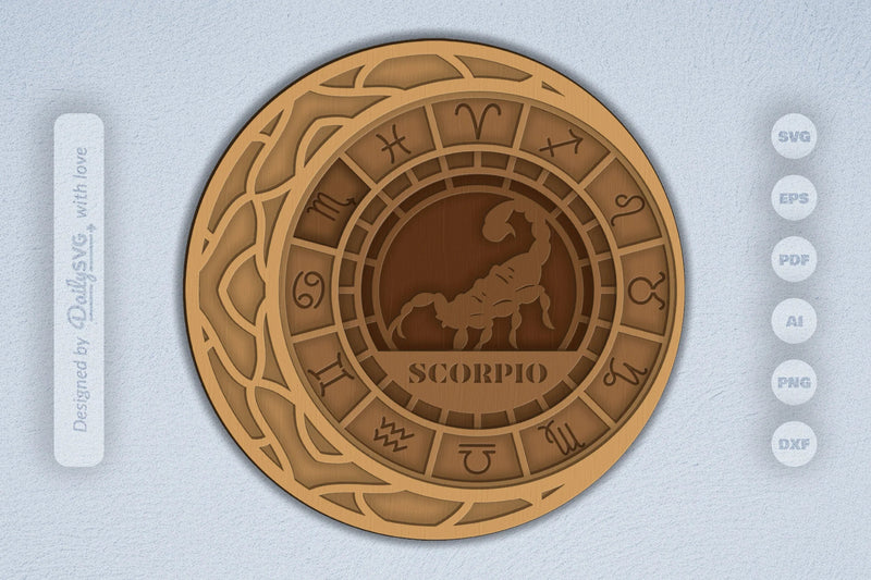Scorpio Zodiac Laser Cut SVG Bundle - CraftNest - Digital Crafting and Art