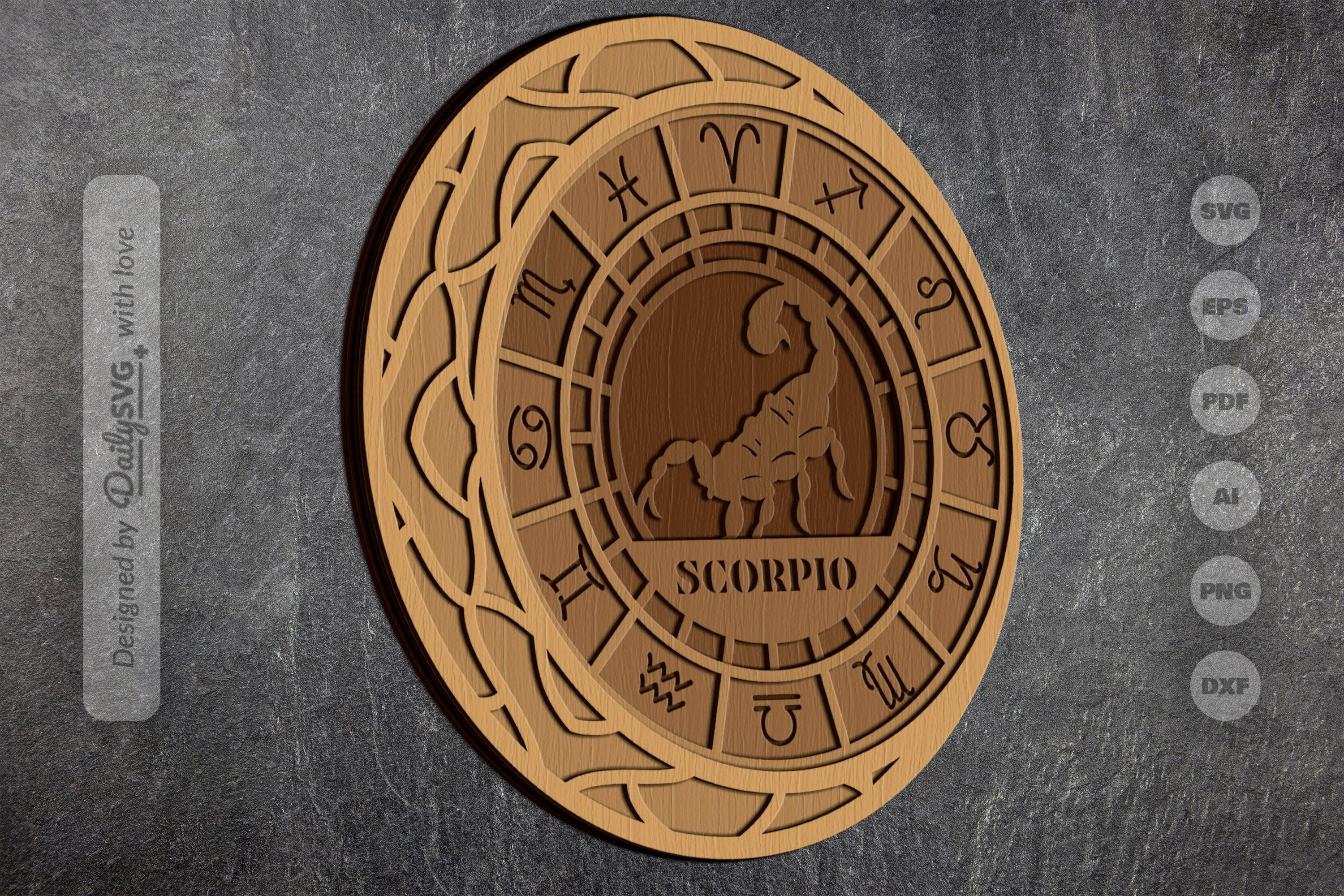 Scorpio Zodiac Laser Cut SVG Bundle - CraftNest - Digital Crafting and Art
