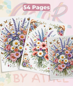 Wildflower Mandala Coloring Book Bundle - CraftNest - Digital Crafting and Art