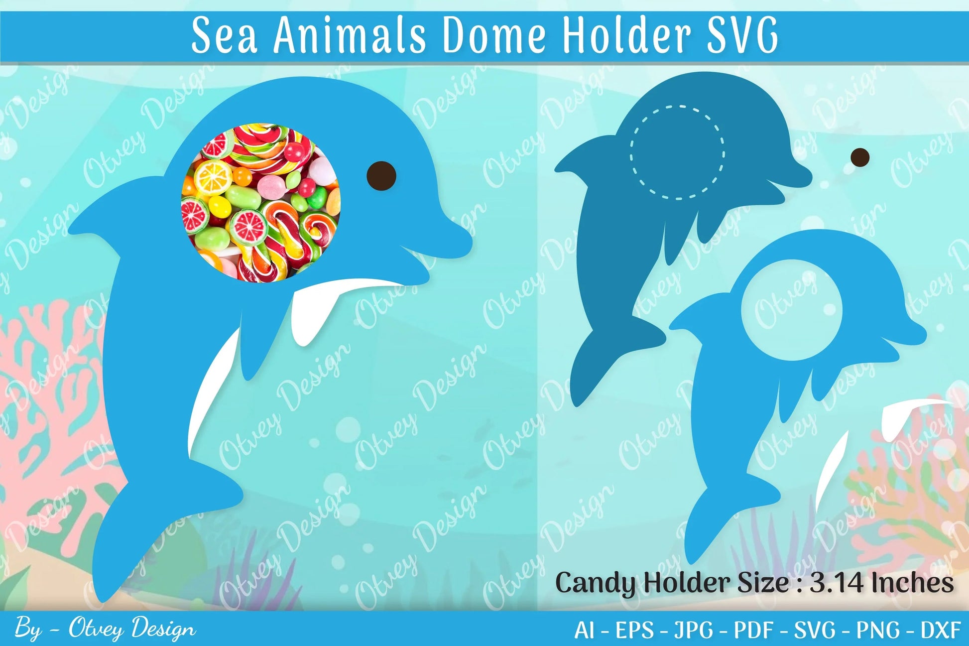 Sea Animal Candy Dome SVG Bundle 2 - CraftNest - Digital Crafting and Art