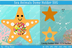 Sea Animal Candy Dome SVG Bundle 3 - CraftNest - Digital Crafting and Art