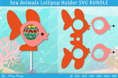 Sea Animal Lollipop Holder SVG Bundle 6 - CraftNest - Digital Crafting and Art