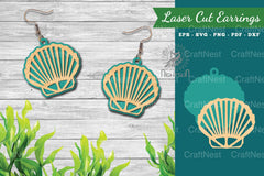 Sea Shells Laser Cut Earrings Design Bundle - CraftNest - Digital Crafting and Art