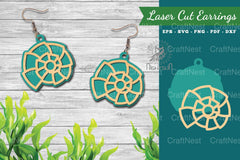 Sea Shells Laser Cut Earrings Clipart Bundle - CraftNest - Digital Crafting and Art