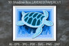 Sea Turtle Mandala 3D Shadow Box Papercut SVG Bundle