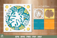 Sea Turtle Layered Papercut Clipart Bundle - CraftNest - Digital Crafting and Art
