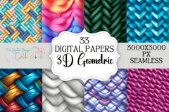 Seamless 3D Geometric Patterns Bundle - CraftNest - Digital Crafting and Art