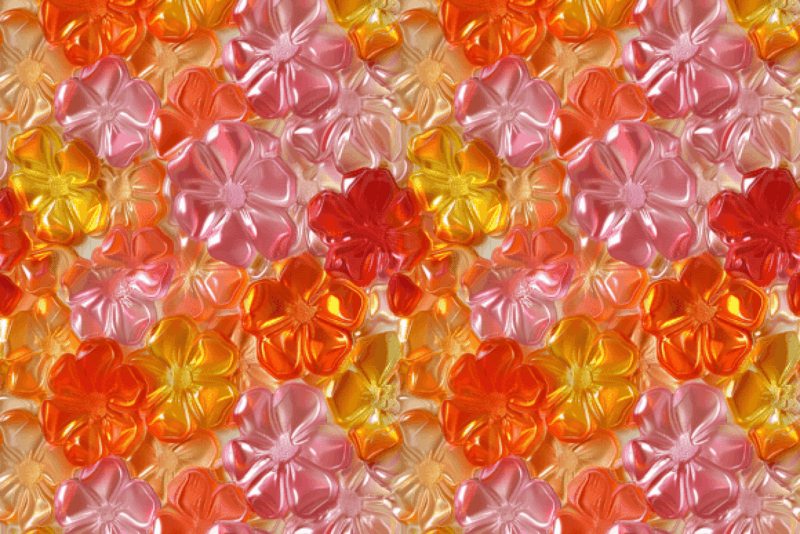 Seamless 3D Metallic Floral Digital Paper - CraftNest - Digital Crafting and Art