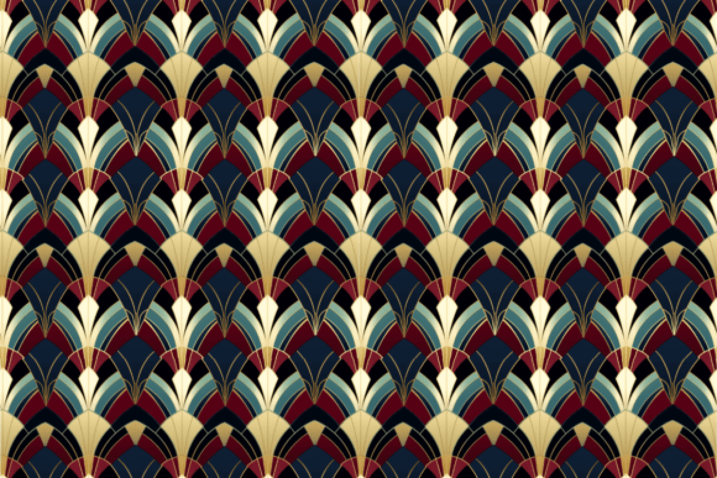 Seamless Art Deco Glam Pattern Digital Paper - CraftNest - Digital Crafting and Art