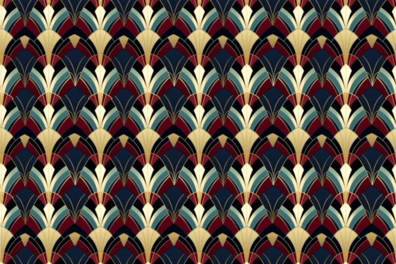 Seamless Art Deco Glam Pattern Digital Paper - CraftNest - Digital Crafting and Art