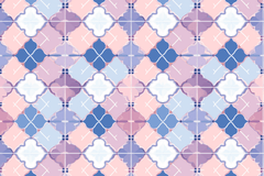 Seamless Blue Pink Moroccan Tile Design Digital Paper - CraftNest - Digital Crafting and Art