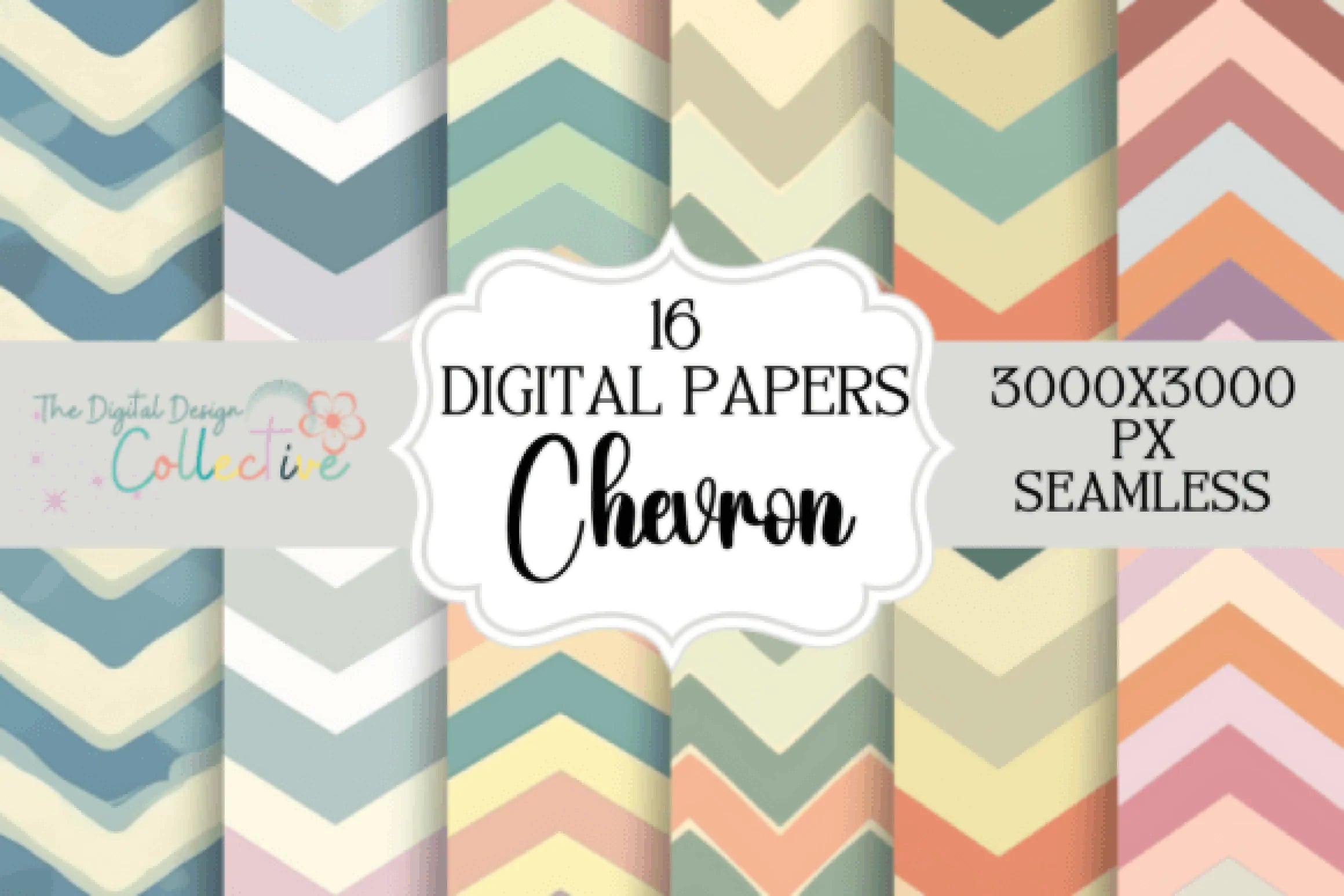 Seamless Boho Chevron Patterns Collection - CraftNest - Digital Crafting and Art