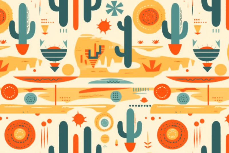 Seamless Boho Southwest Digital Paper - CraftNest - Digital Crafting and Art