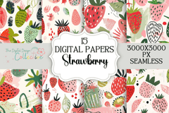 Seamless Boho Strawberry Digital Paper - CraftNest - Digital Crafting and Art