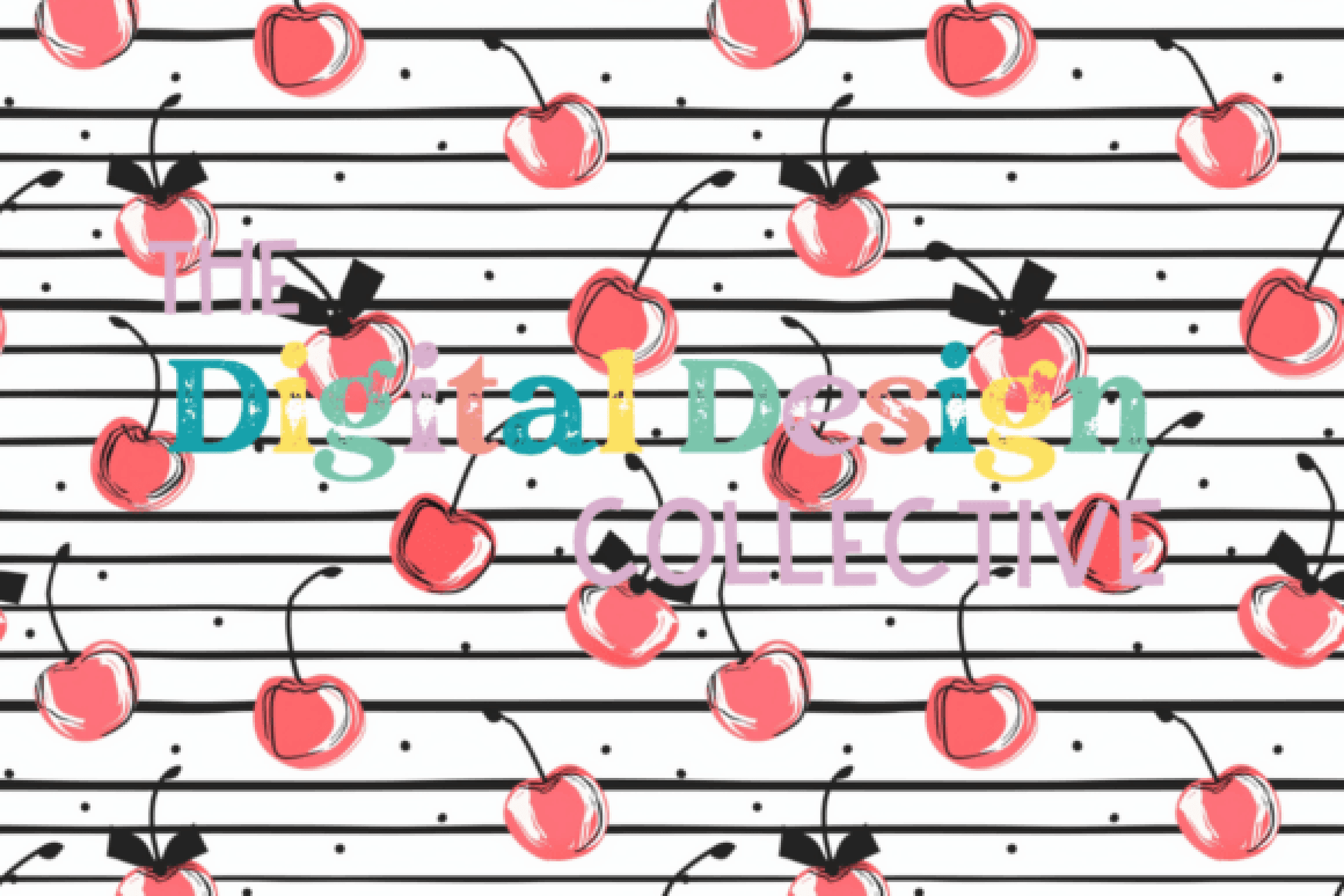Seamless Cherry Bow Pattern Digital Paper - CraftNest - Digital Crafting and Art