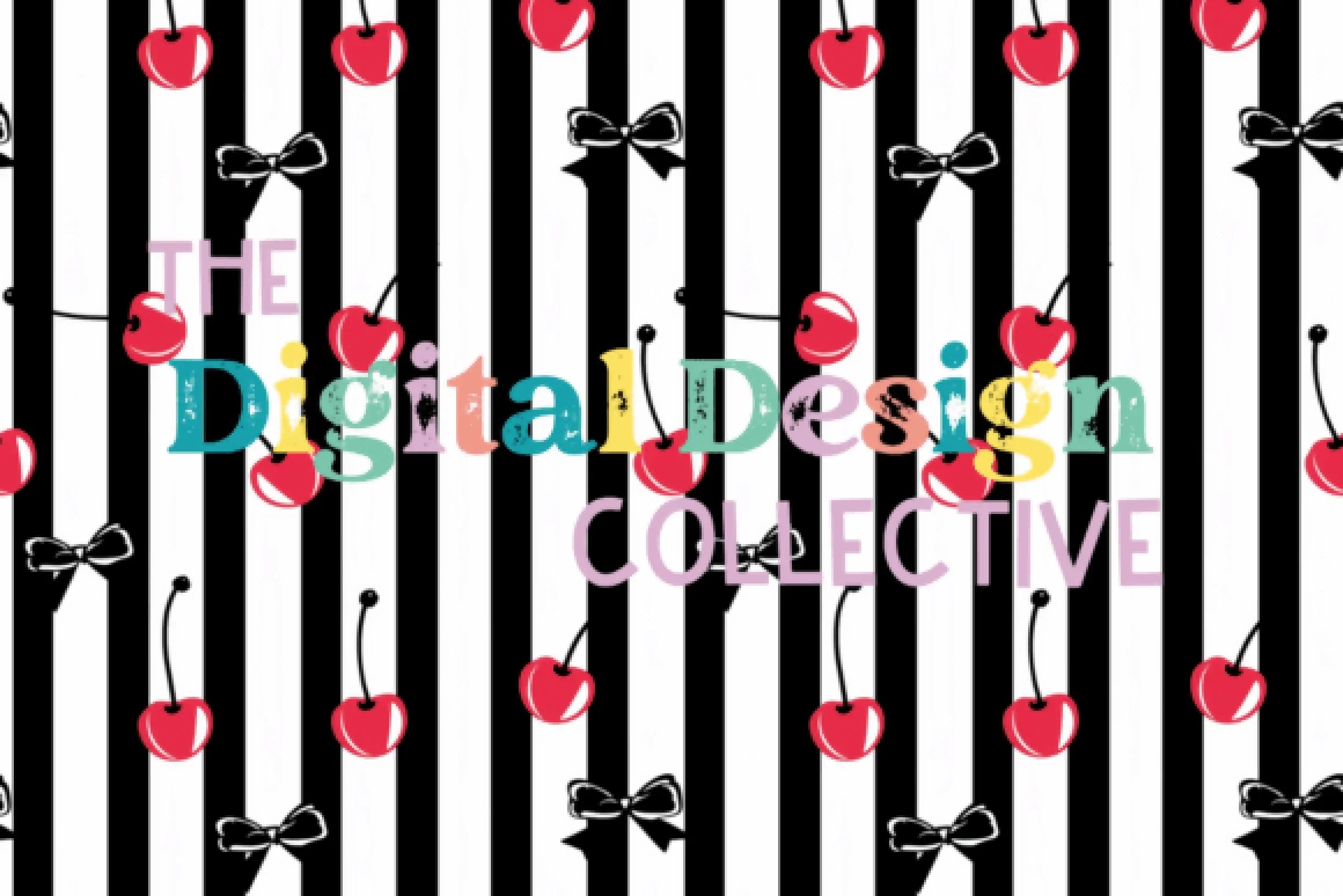 Seamless Cherry Bow Pattern Digital Paper - CraftNest - Digital Crafting and Art