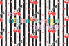 Seamless Cherry Bow Pattern Digital Paper