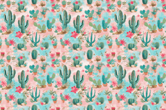 Seamless Cactus Digital Paper - CraftNest - Digital Crafting and Art
