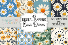Seamless Daisy Digital Paper - CraftNest - Digital Crafting and Art