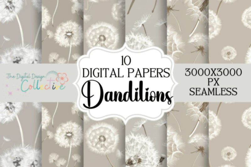 Seamless Dandelion Patterns Collection - CraftNest - Digital Crafting and Art