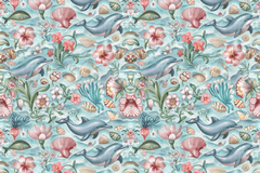 Seamless Dolphins Digital Paper Pack - CraftNest - Digital Crafting and Art