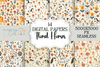 Seamless Floral Horses Digital Paper