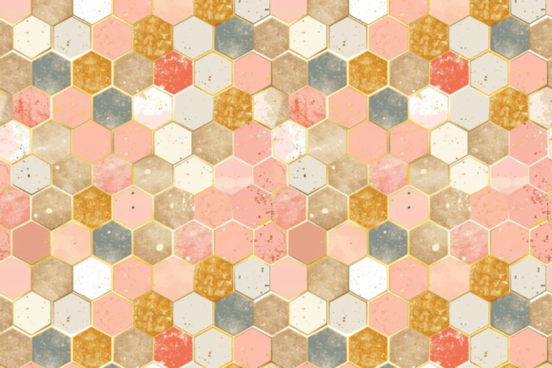 Seamless Glitter Honeycomb Digital Paper - CraftNest - Digital Crafting and Art