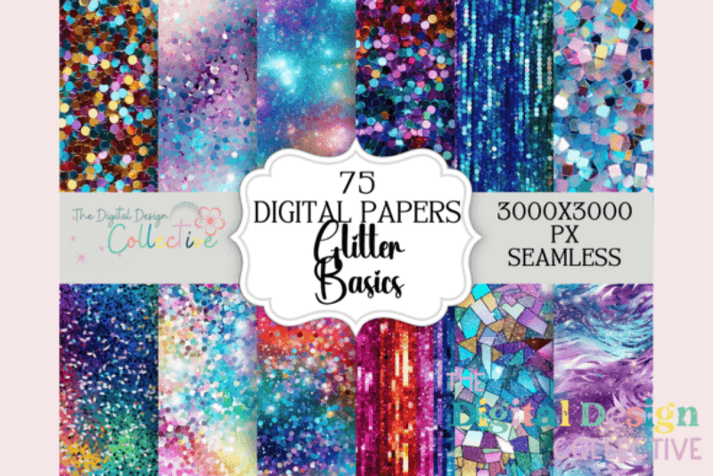Seamless Glitter Paper Bundle - CraftNest - Digital Crafting and Art