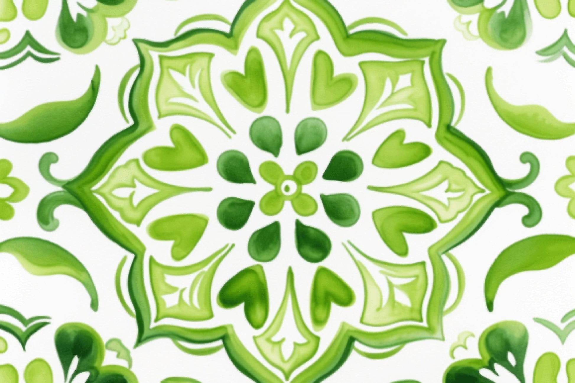 Seamless Green Moroccan Patterns Collection - CraftNest - Digital Crafting and Art
