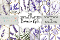 Seamless Lavender Floral Digital Paper - CraftNest - Digital Crafting and Art