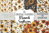 Monarch Butterflies on Sunflowers Clipart Bundle