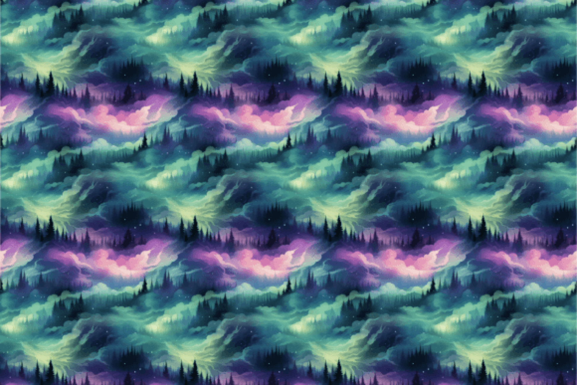 Seamless Northern Lights Patterns Collection - CraftNest - Digital Crafting and Art