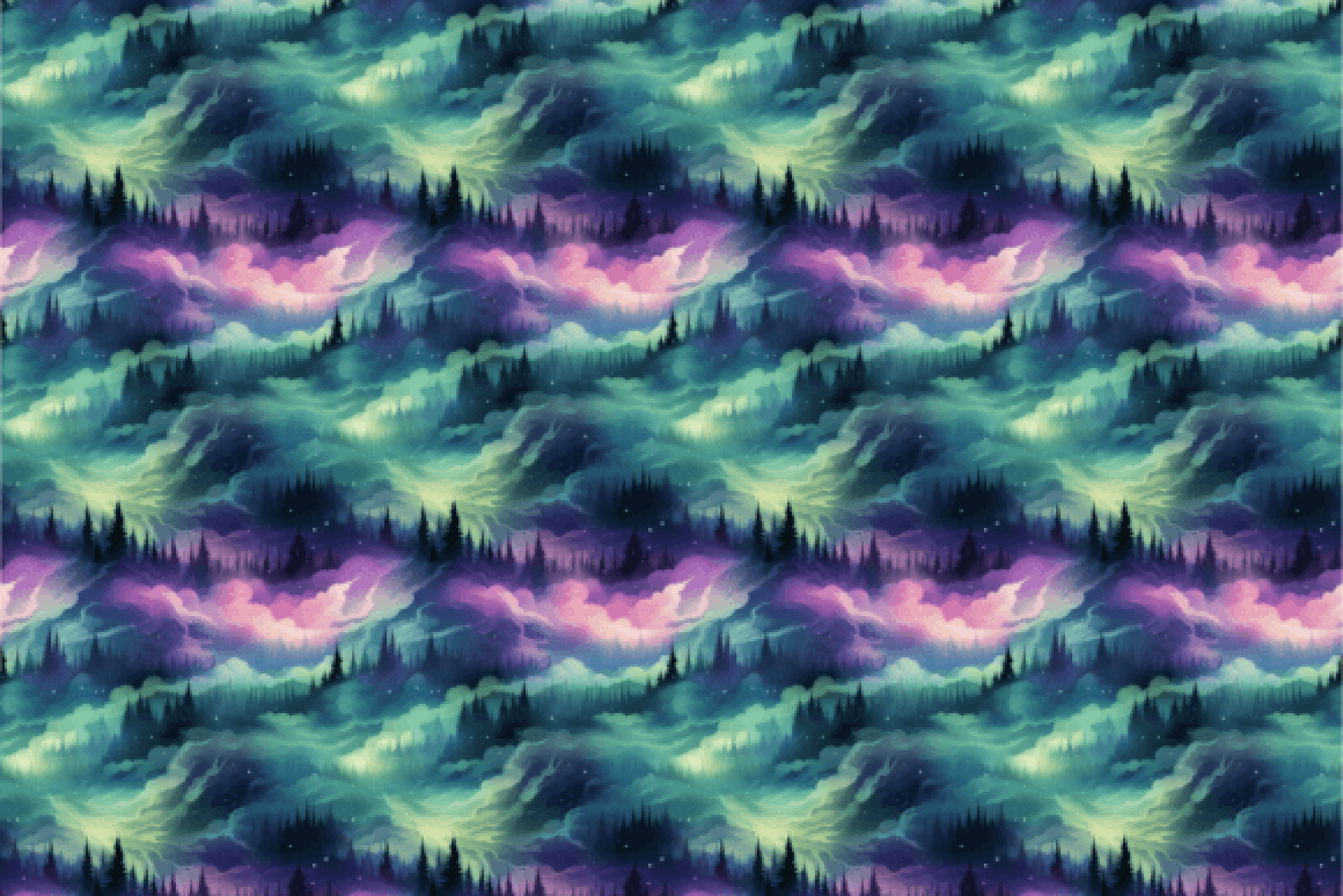 Seamless Northern Lights Patterns Collection - CraftNest - Digital Crafting and Art