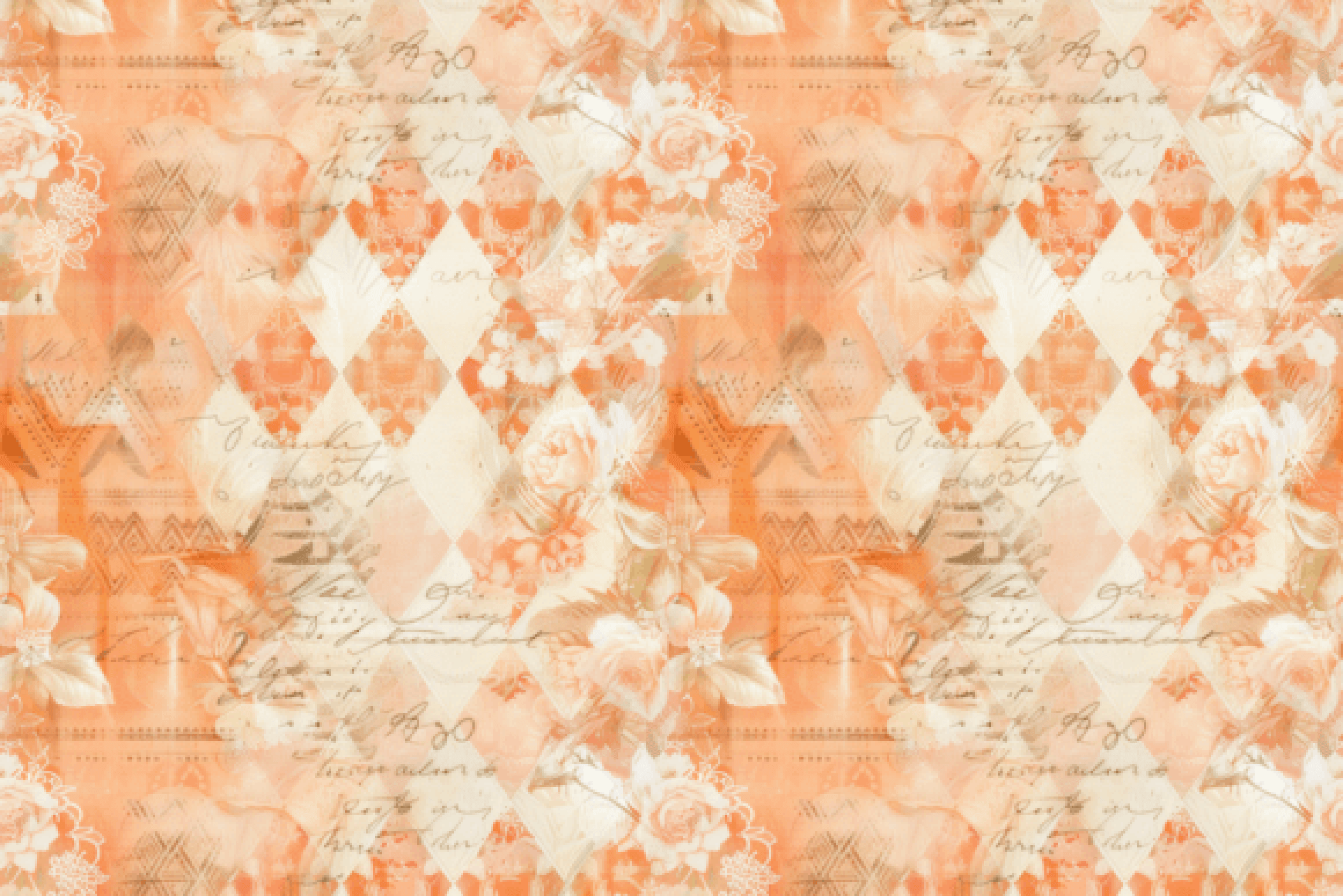 Seamless Orange Shabby Chic Digital Paper - CraftNest - Digital Crafting and Art