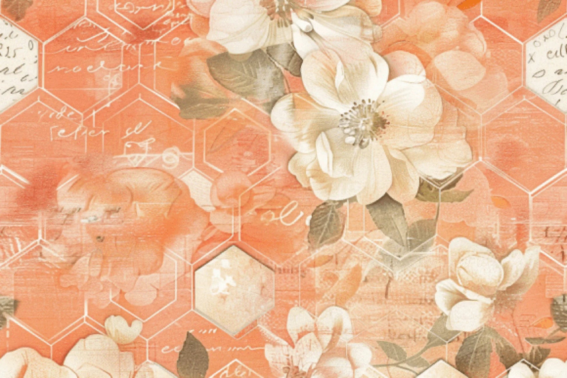 Seamless Orange Shabby Chic Digital Paper - CraftNest - Digital Crafting and Art