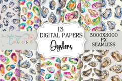 Seamless Oyster Digital Paper Pack - CraftNest - Digital Crafting and Art