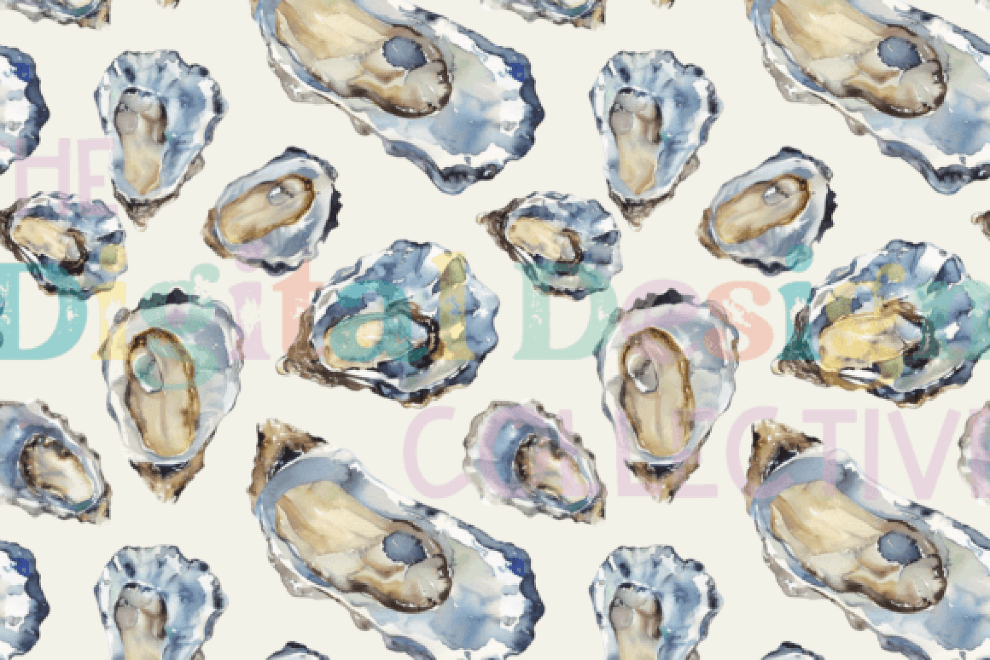 Seamless Oyster Digital Paper Pack - CraftNest - Digital Crafting and Art