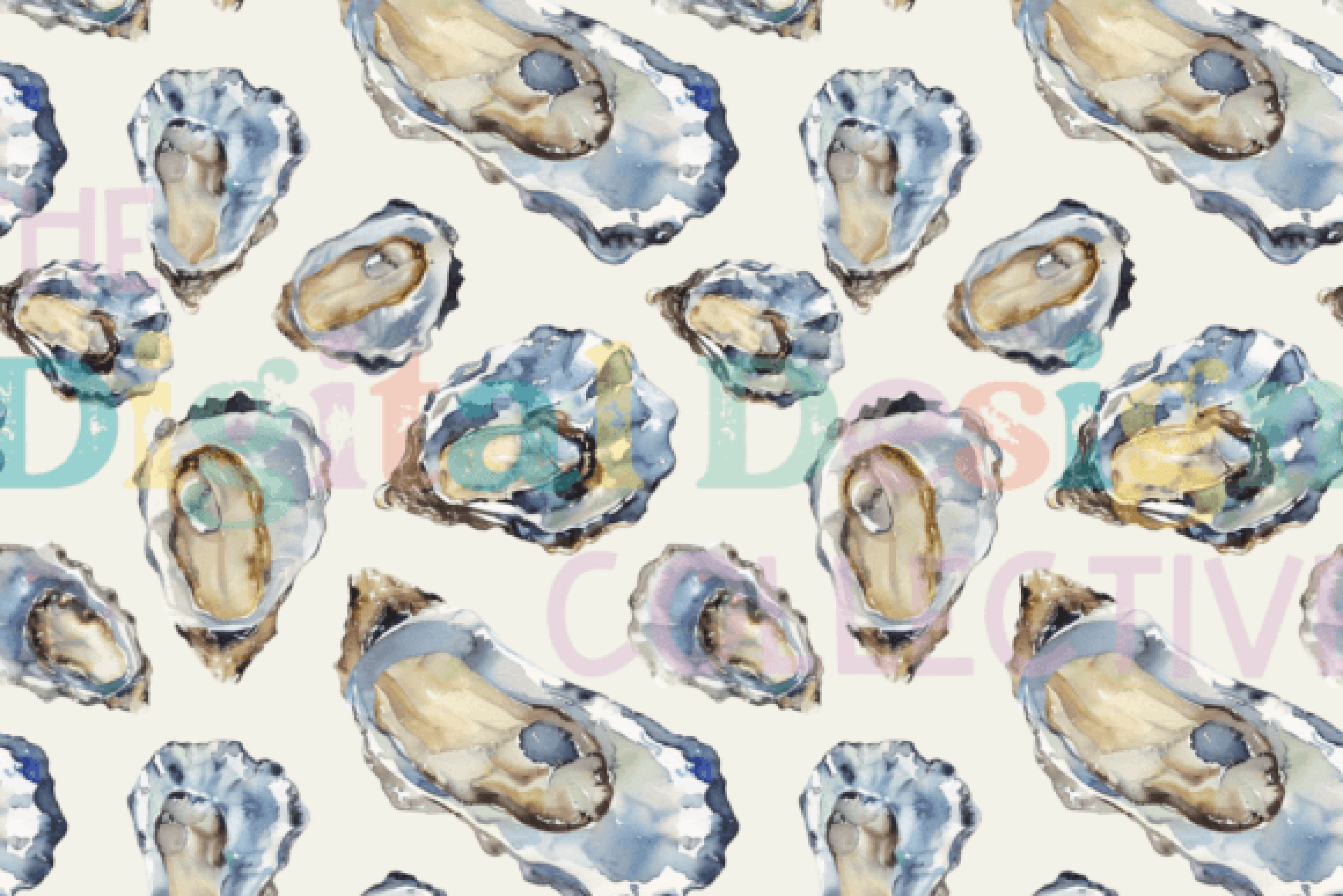 Seamless Oyster Digital Paper Pack - CraftNest - Digital Crafting and Art