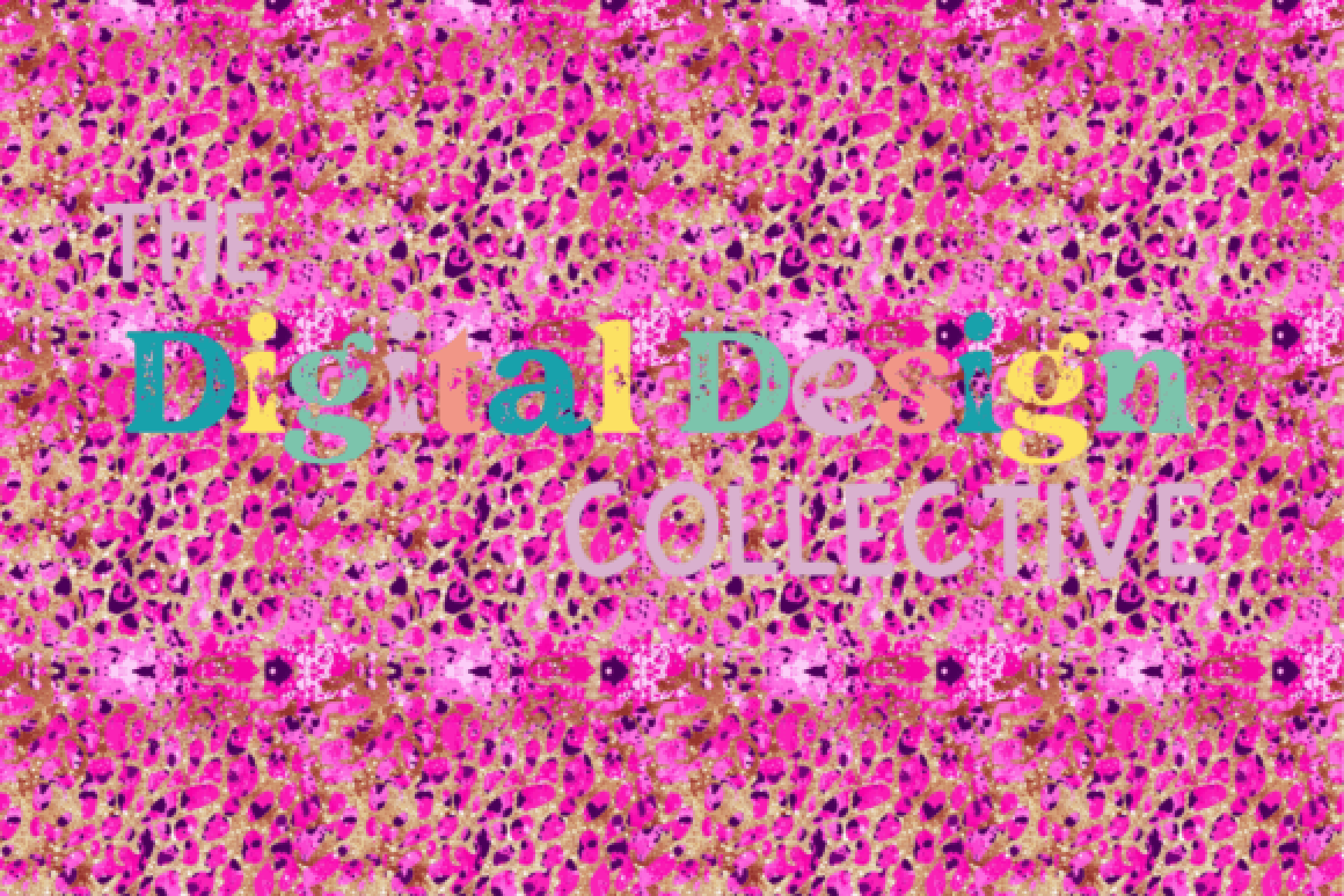 Seamless Pink Glitter Animal Print Digital Paper