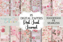 Seamless Pink Shabby Chic Digital Paper - CraftNest - Digital Crafting and Art